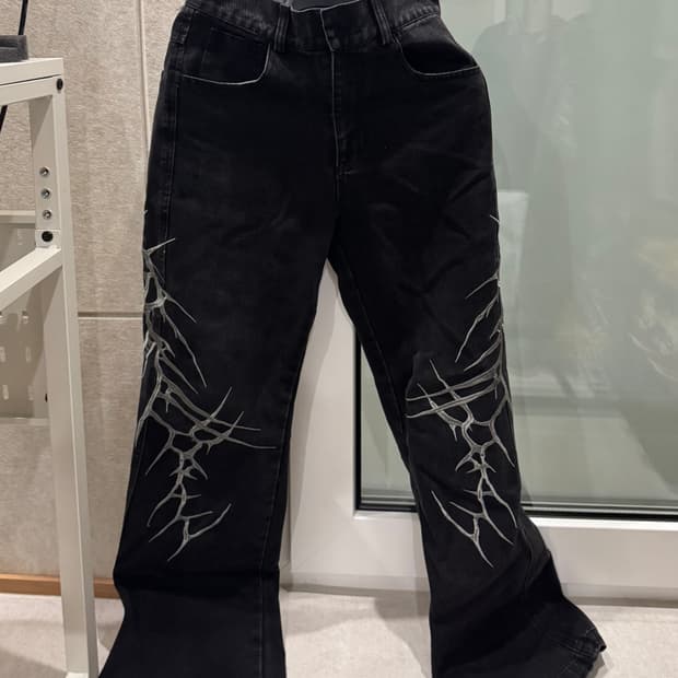 Japanese denim 블랙 플레어 진