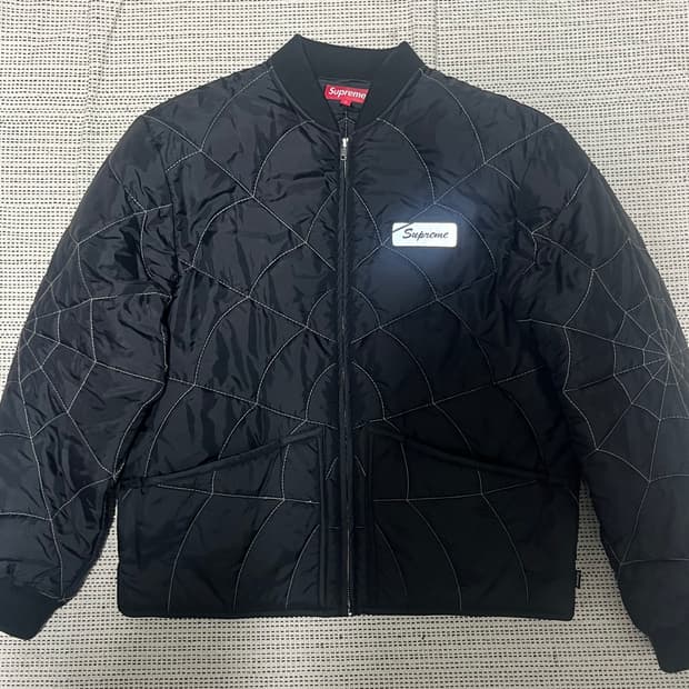 슈프림 스파이더 웹 퀼팅 워크 자켓