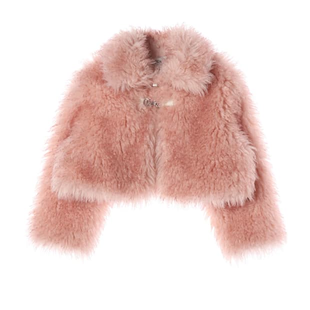 더티스 핑크 퍼 자켓