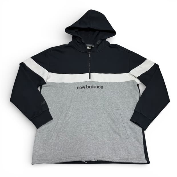 L 뉴발란스 네이비 후드티