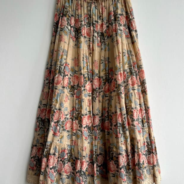 OLIVE des OLIVE 플로럴 롱 스커트