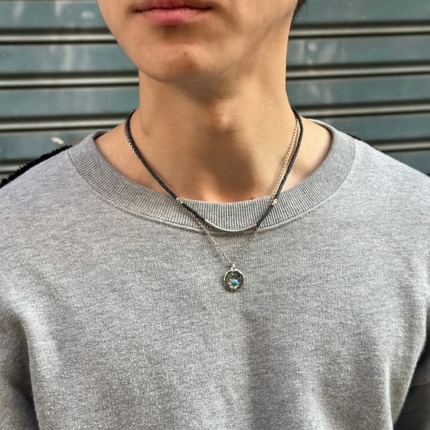 Turquoise star 925silver necklace