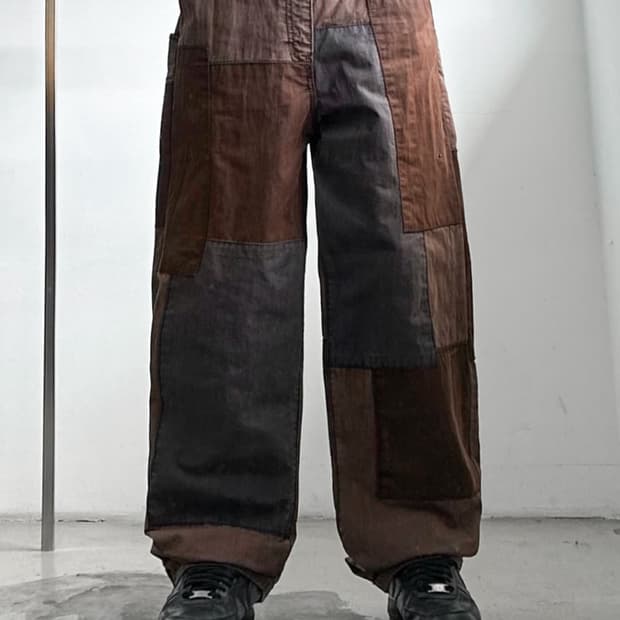 Tsan 크레이지 패치워크 코튼 팬츠