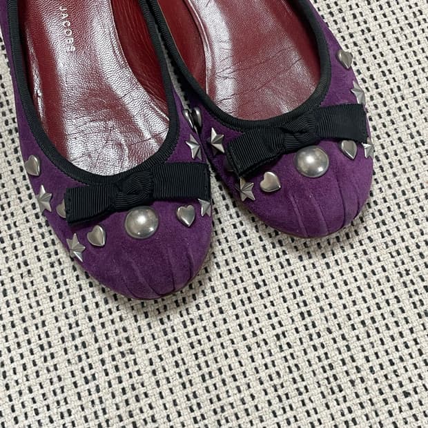 Marc jacobs stud suede flat shoes 36