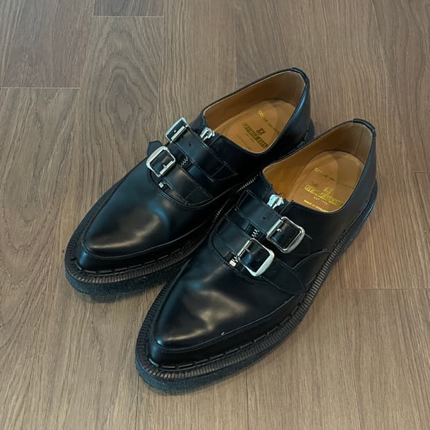 꼼데가르송 조지콕스 더블몽크 스트랩 슈즈 uk8