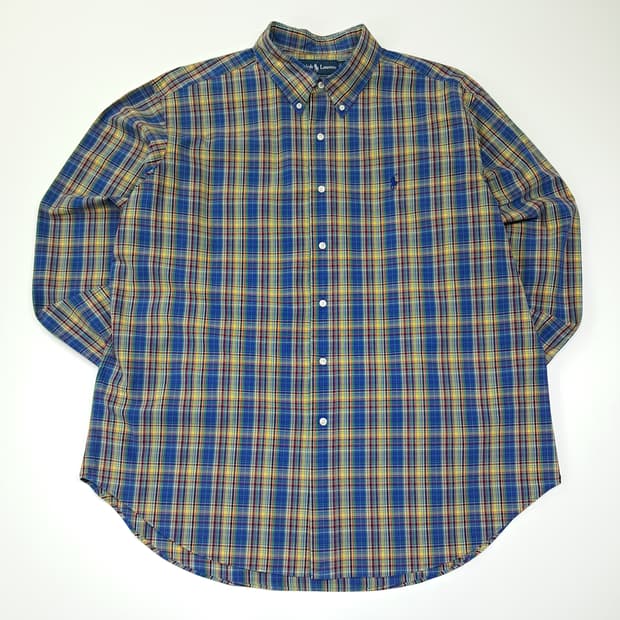 CL292 2XL 폴로 90s 홍콩판 마드라스체크 멀티컬러 셔츠