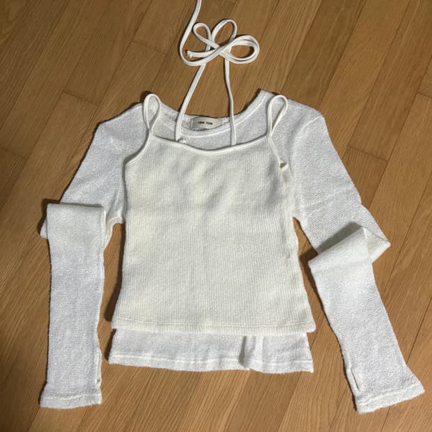 빈티지 니트 나시 세트