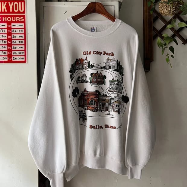 [XL]90's USA Made 달라스 Old City Park 스웻셔츠