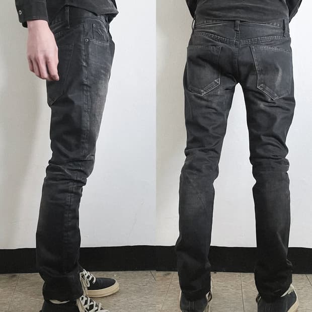 준 하시모토 왁스코팅 샌드워시 데님