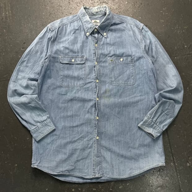 100 라코스테 데님셔츠