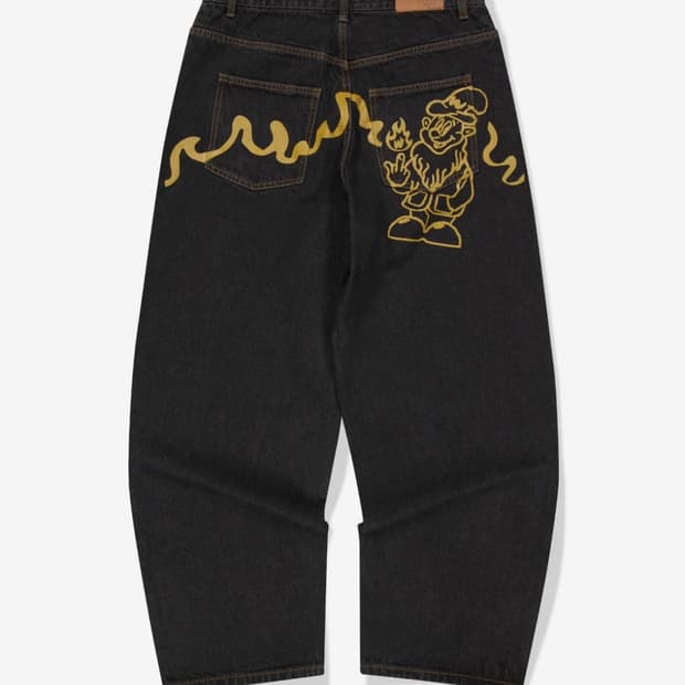 위캔더스 후면 프린팅 바지 DWARF DENIM PANTS
