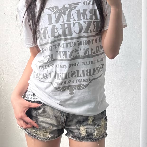 Armani Exchange White Graphic T-shirt