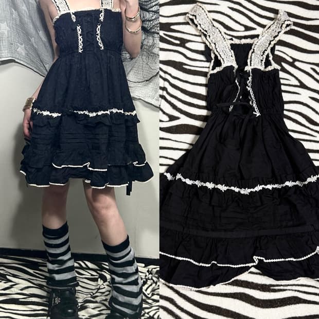 lolita lace trimming one-piece