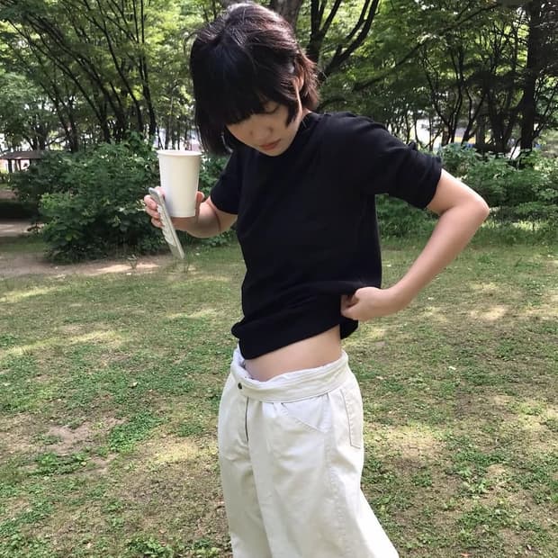 에옹쓰 84 work pants white