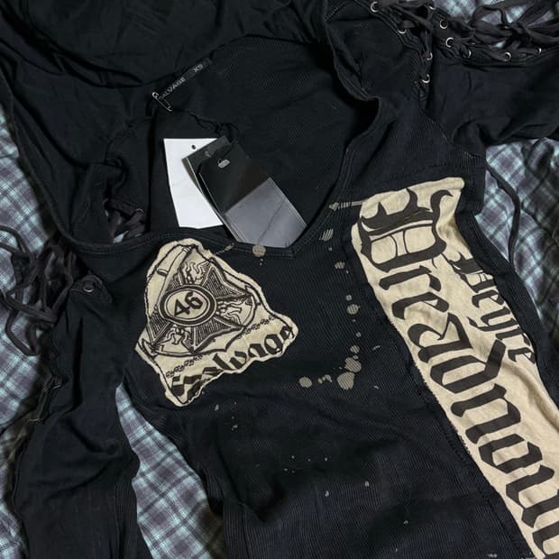 Salvage 셀비지 블랙 아일렛 원피스