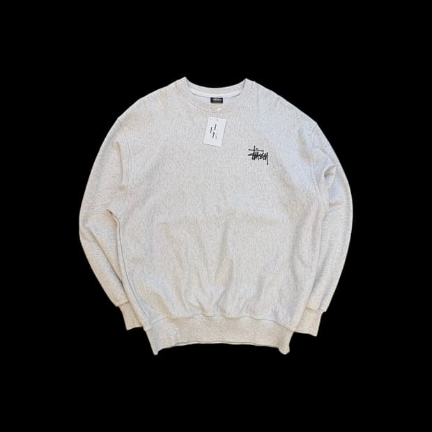 스투시 베이직 로고 크루넥 스웻셔츠