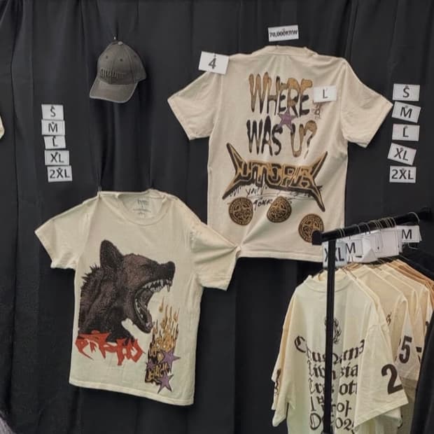 트래비스스캇 내한 반팔 XXL