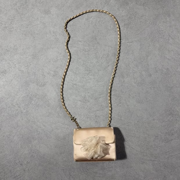 Chanel Camélia Satin Chain Mini Bag 