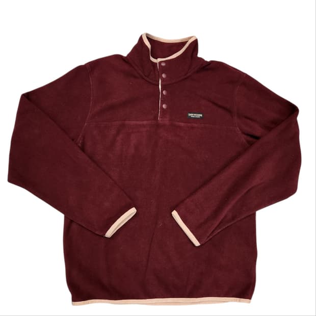 True Religion 버건디 플리스 아노락 (XL)