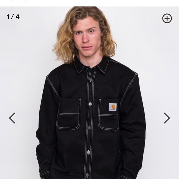 칼하트 WIP 초크 셔츠 자켓 M 블랙