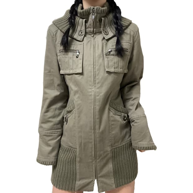 카키 y2k 자켓