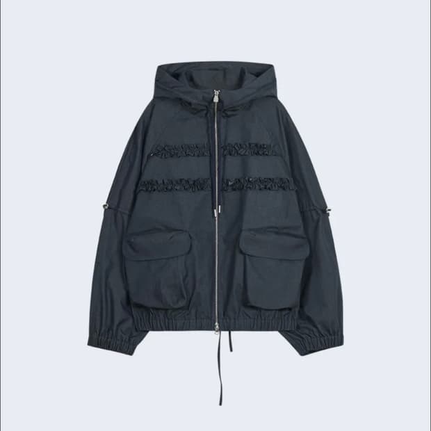 타입서비스 Ruffled Hoodie Jumper 