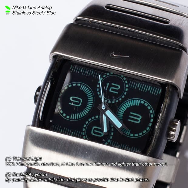 나이키 D Line 아날로그 시계 블루