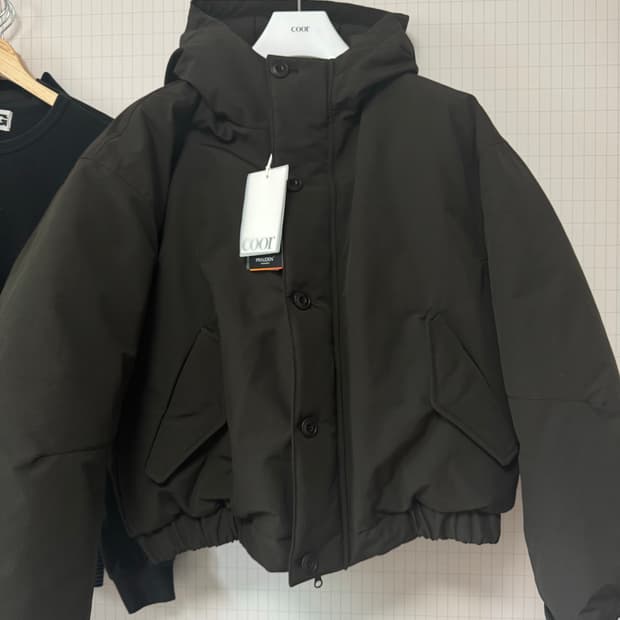 쿠어 버튼 덕 다운 플라이트 봄버 올리브그린 XL