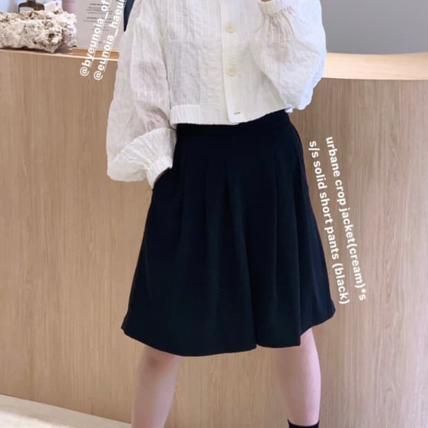 새) 유노이아 Urbane Crop Jacket 크림 m