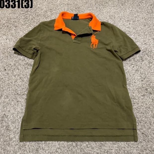 빅포니 폴로 카라티 카키 오렌지 폴로 반팔