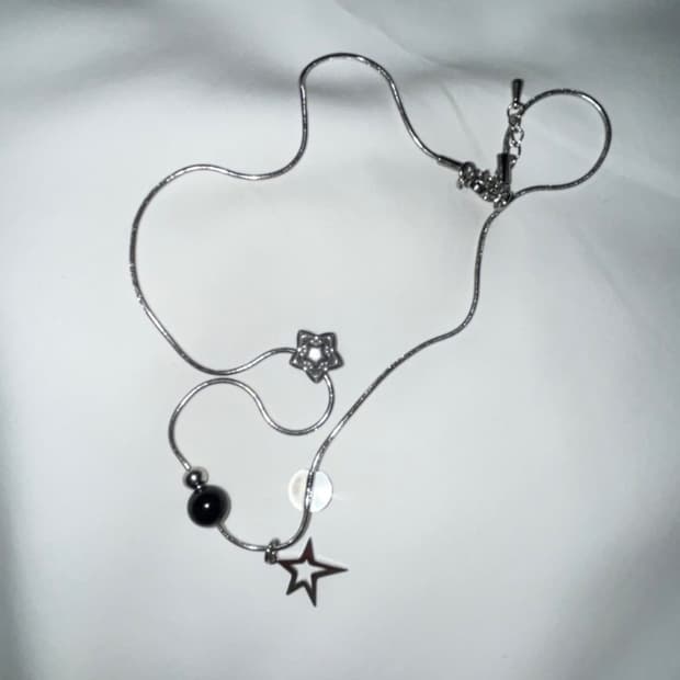 빈티지 실버 별 목걸이