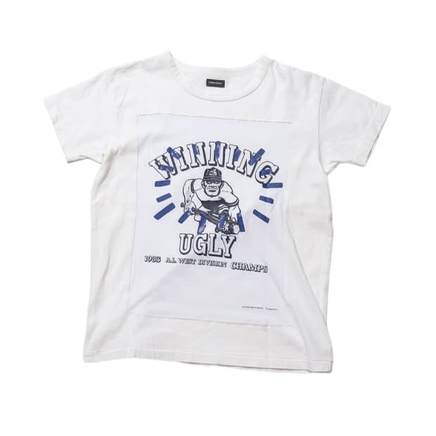 composition 프린팅 하프 티셔츠 