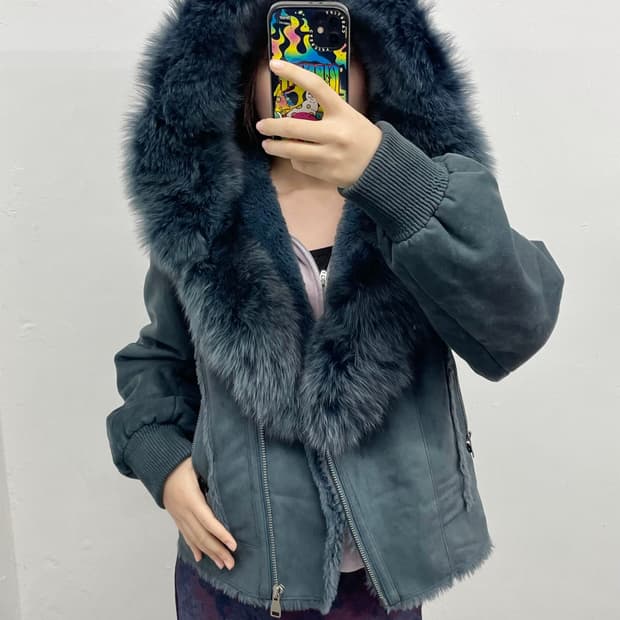 에고이스트 블루 후드 자켓