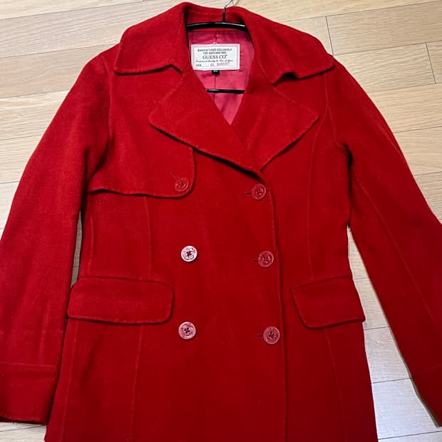 Guess 게스 빈티지 레드 더블코트 여성 90