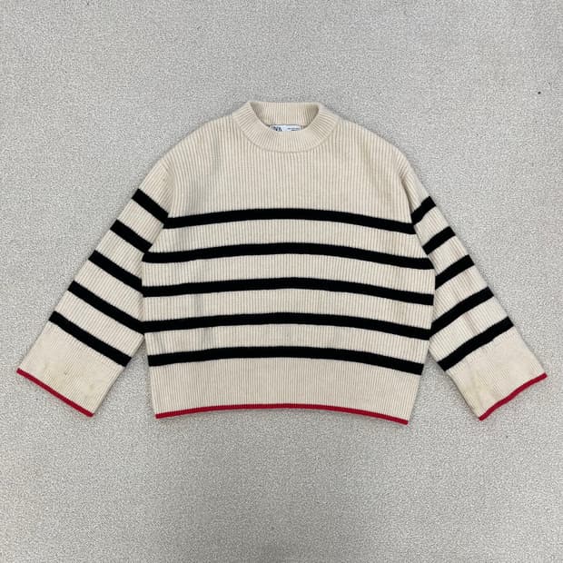 [S] 자라 여성 스트라이프 니트 스웨터 1219M2