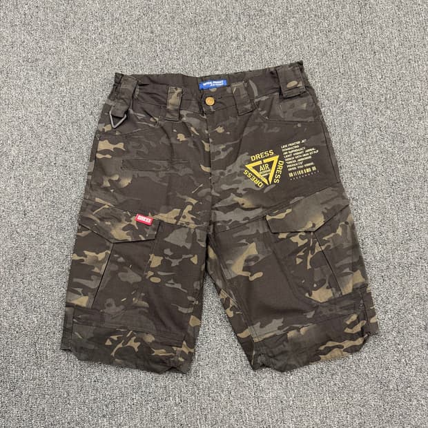 30) DRESS 빈티지 카모패턴 택티컬 카고 쇼츠