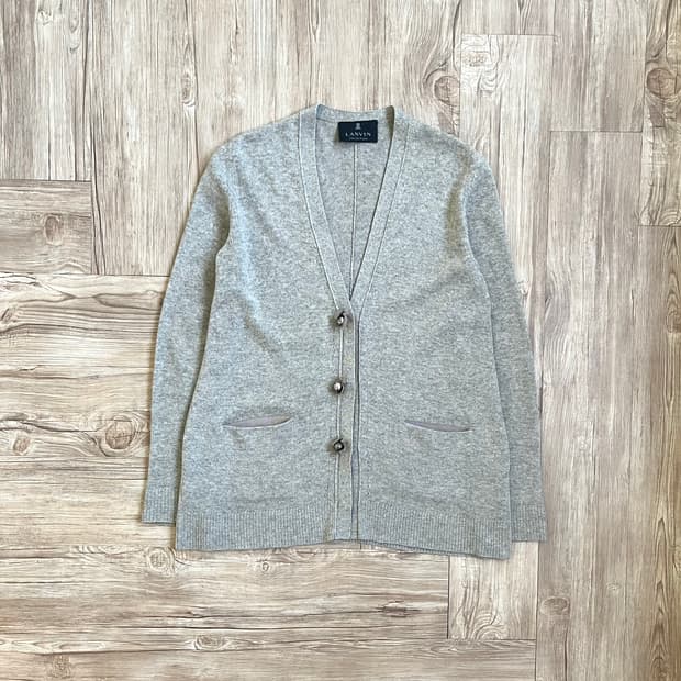 LANVIN 캐시미어 아이언볼 가디건