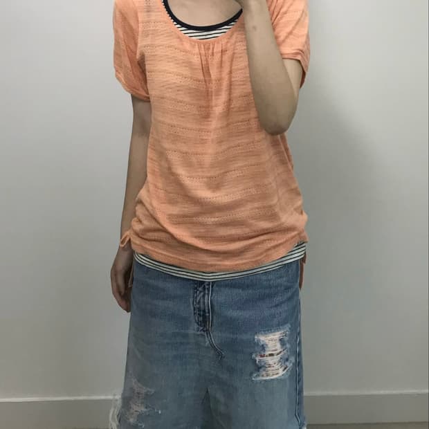 빈티지 레이어드 탑