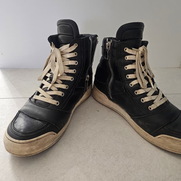 발망 balmain 레더 하이탑