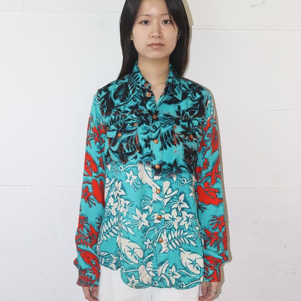 장 폴 고티에 진스 90s 트로피컬 패턴 셔츠