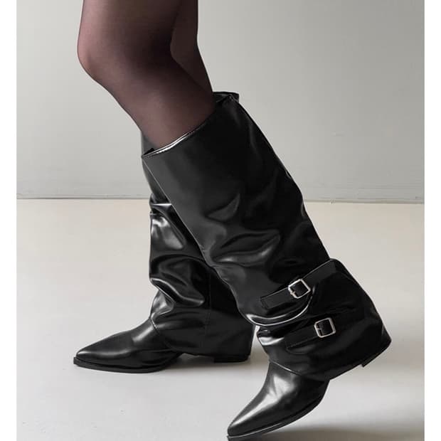 스틸레토 셔링 롱부츠 245