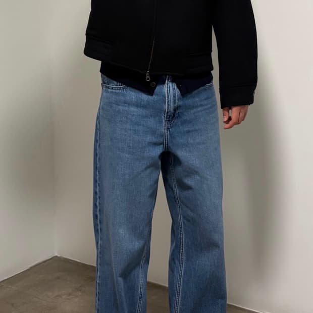 아트이프액츠 울 해링본 자켓 블랙 m