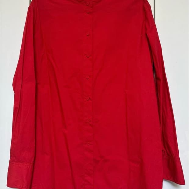 스튜디오 톰보이 레드 차이나넥 셔츠