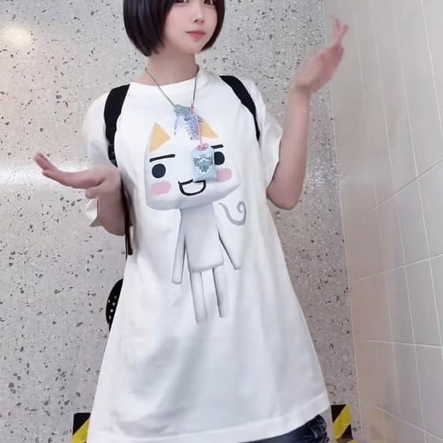 COSPA 도코데모잇쇼 토로 반팔 티셔츠 L 아노깔 캐릭터 티셔츠