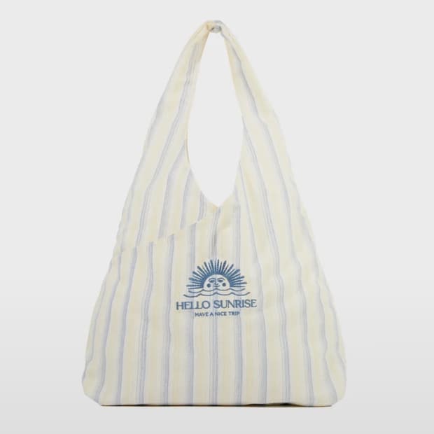 헬로선라이즈 3way bikinibag blue multi stripe
