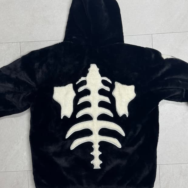Vanson Leathers bone fur hoodie