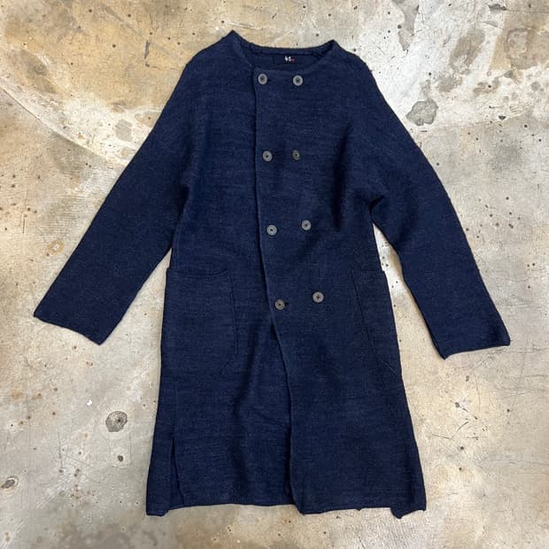 45R 인디고 니트 코트