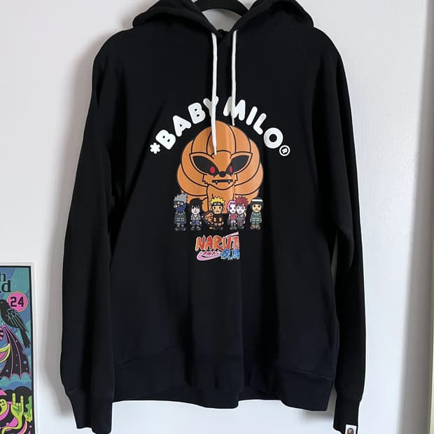베이프x나루토 마일로 후드티 XL