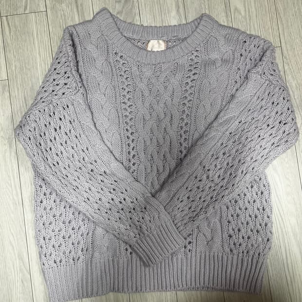 일본 빈티지 연보라 니트