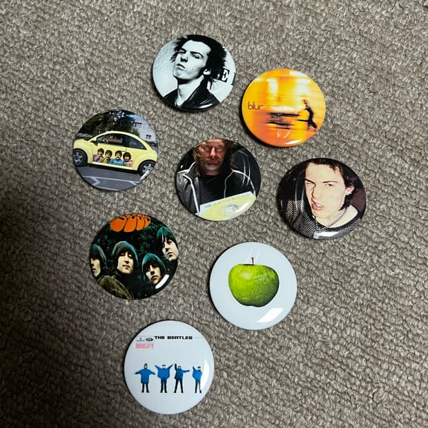 락밴드 핀버튼 뱃지 세트